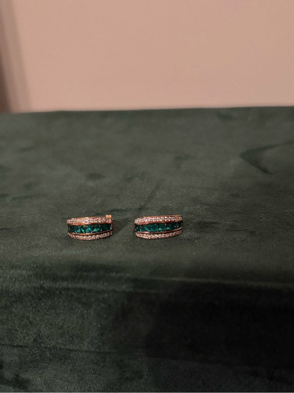 Vintage emerald earrings